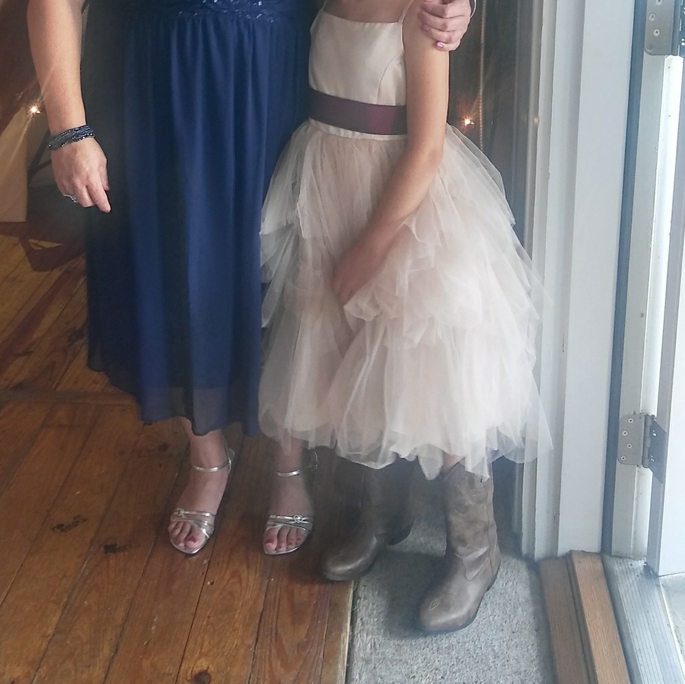 Flower girls dress- gold